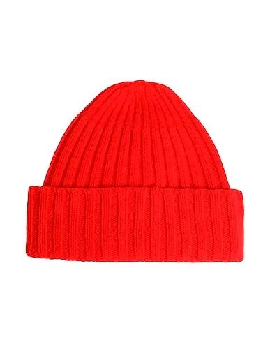 Red Knitted Hat PLAIN RIBBED HAT
