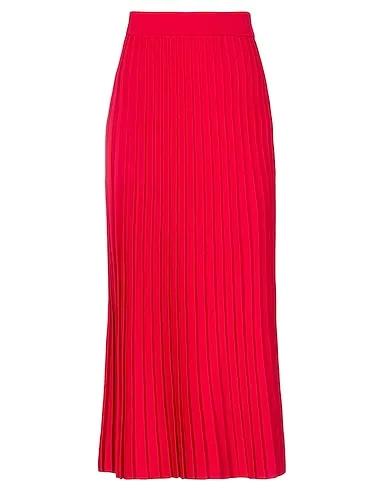 Red Knitted Maxi Skirts