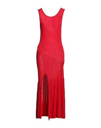 Red Knitted Midi dress