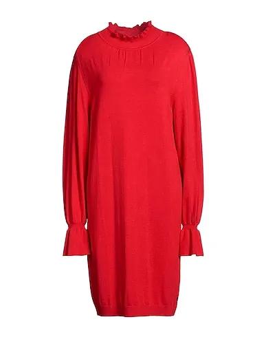 Red Knitted Midi dress