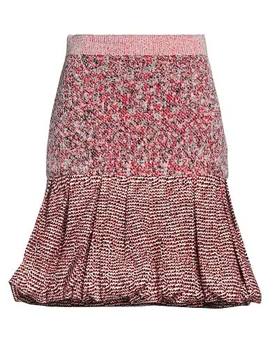 Red Knitted Mini skirt