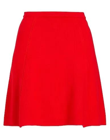 Red Knitted Mini skirt VISCOSE BLEND KNIT MINI SKIRT
