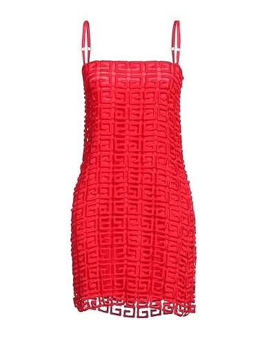 Red Knitted Short dress
