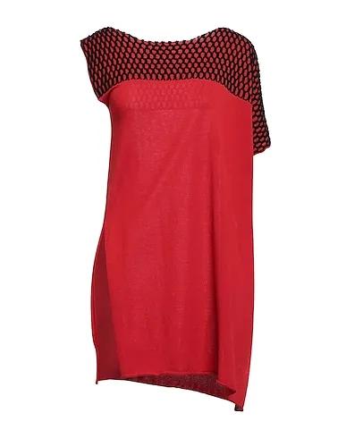Red Knitted Sleeveless sweater