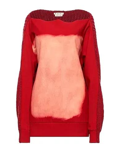 Red Knitted Sweatshirt