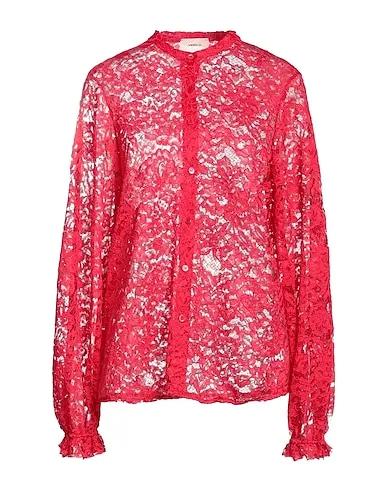Red Lace Lace shirts & blouses