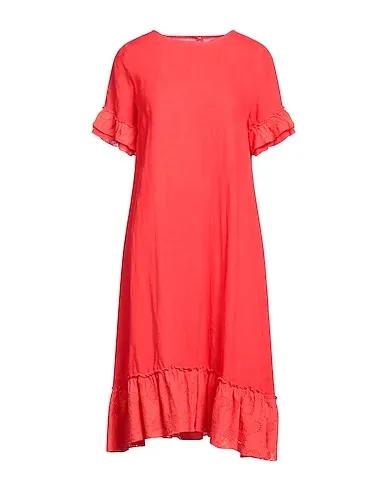 Red Lace Midi dress