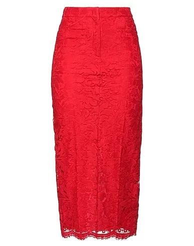 Red Lace Midi skirt