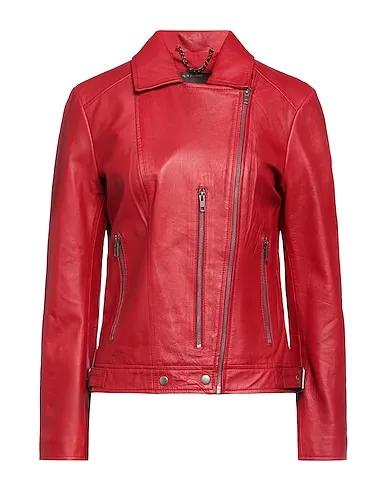 Red Leather Biker jacket