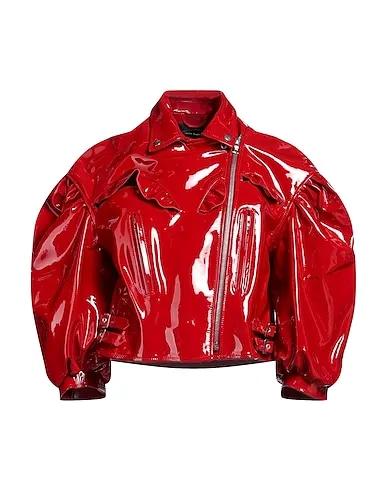 Red Leather Biker jacket