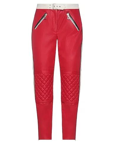 Red Leather Casual pants