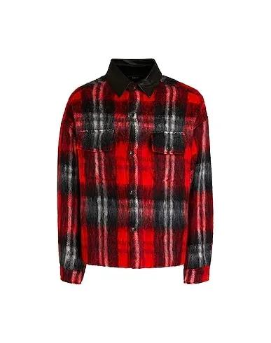 Red Leather Checked shirt