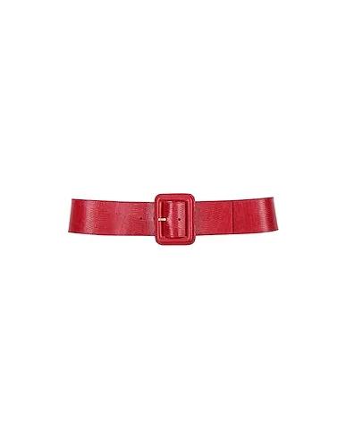 Red Leather High-waist belt