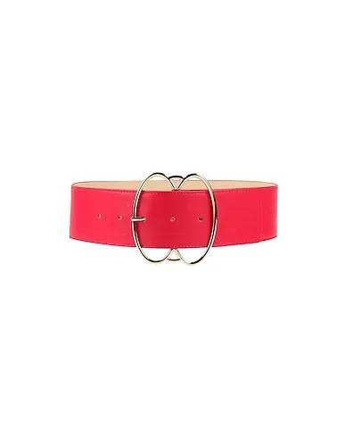 Red Leather High-waist belt