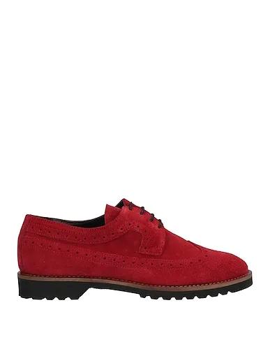 Red Leather Laced shoes