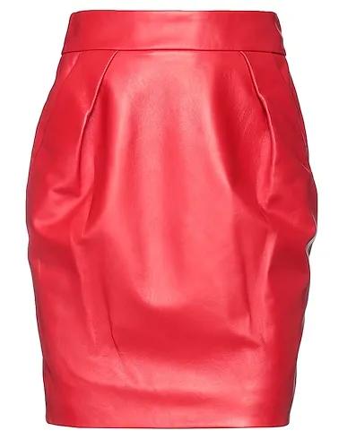 Red Leather Mini skirt