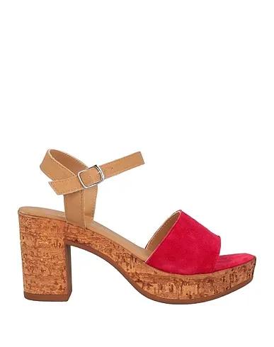 Red Leather Mules and clogs