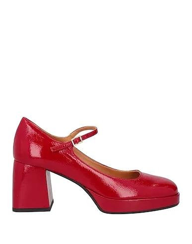 Red Leather Pump