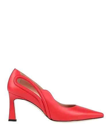 Red Leather Pump