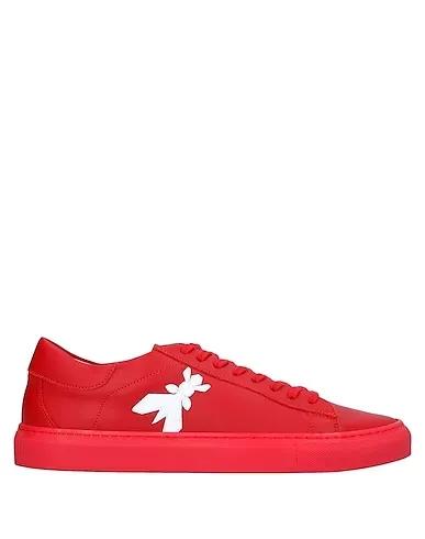 Red Leather Sneakers