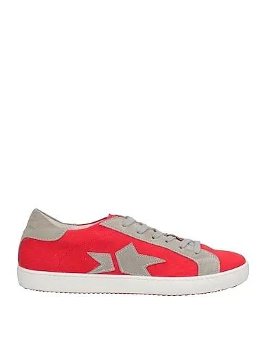 Red Leather Sneakers