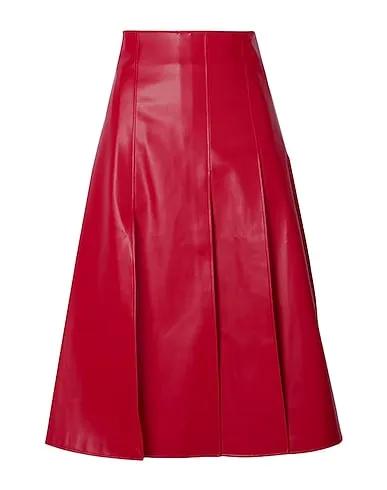 Red Midi skirt