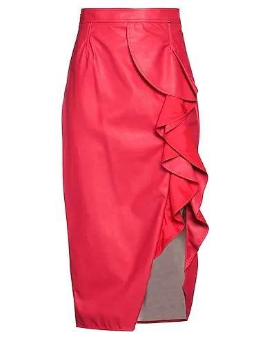 Red Midi skirt