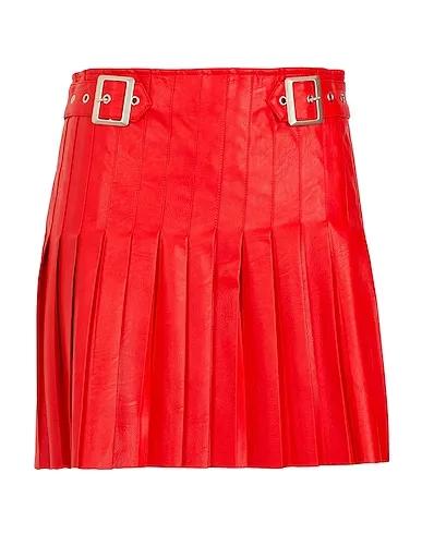 Red Mini skirt PLEATED MINI SKIRT
