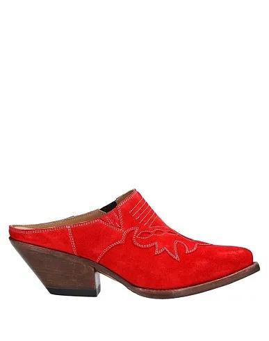 Red Mules and clogs