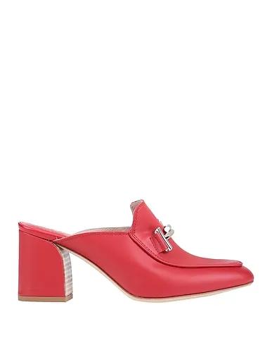 Red Mules and clogs
