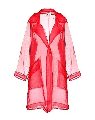 Red Organza Full-length jacket