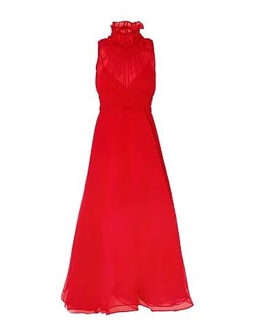 Red Organza Midi dress