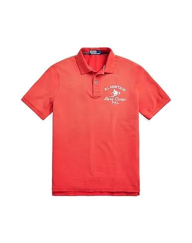 Red Piqué Polo shirt CLASSIC FIT MESH GRAPHIC POLO SHIRT
