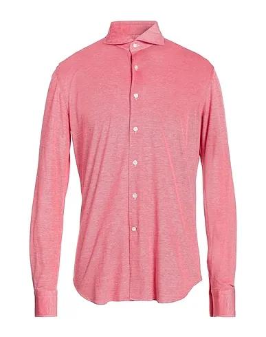 Red Piqué Solid color shirt