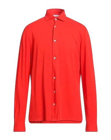 Red Piqué Solid color shirt