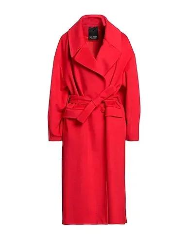 Red Plain weave Coat