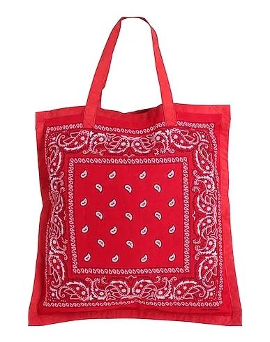 Red Plain weave Handbag