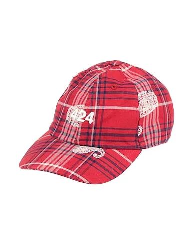 Red Plain weave Hat