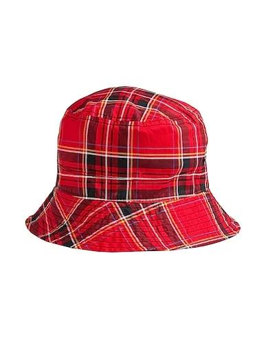 Red Plain weave Hat