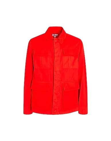 Red Plain weave Jacket