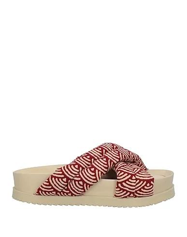 Red Plain weave Sandals