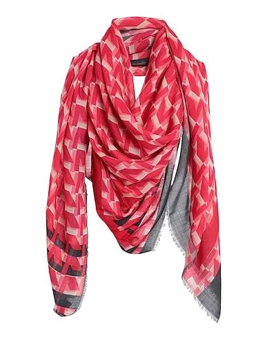 Red Plain weave Scarves and foulards