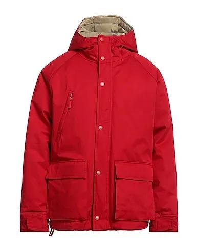 Red Plain weave Shell  jacket