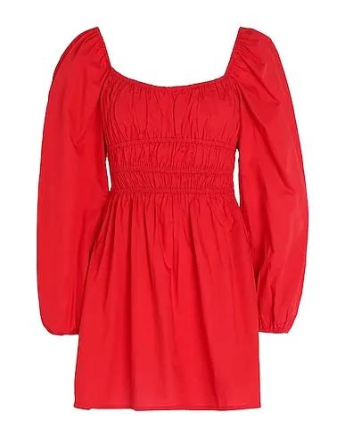 Red Plain weave Short dress PALOMA MINI DRESS
