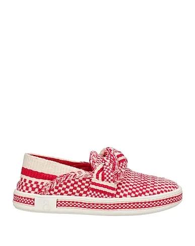 Red Plain weave Sneakers
