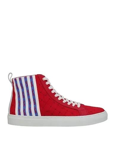 Red Plain weave Sneakers