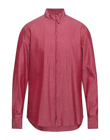 Red Plain weave Solid color shirt