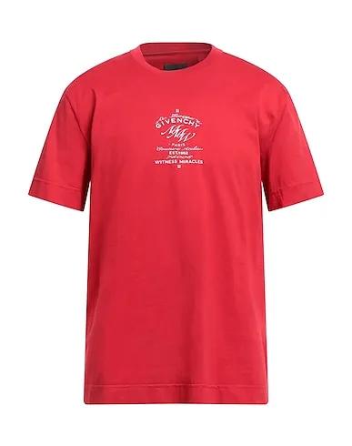 Red Plain weave T-shirt