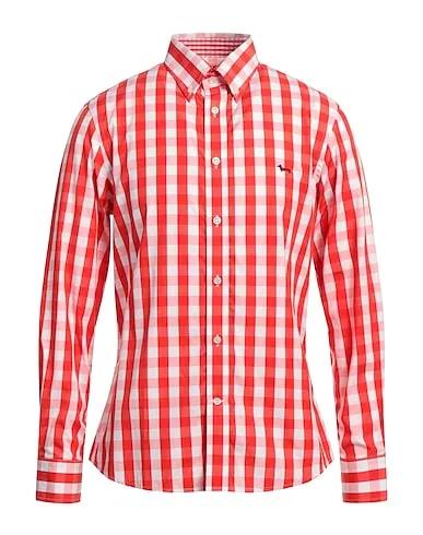 Red Poplin Checked shirt