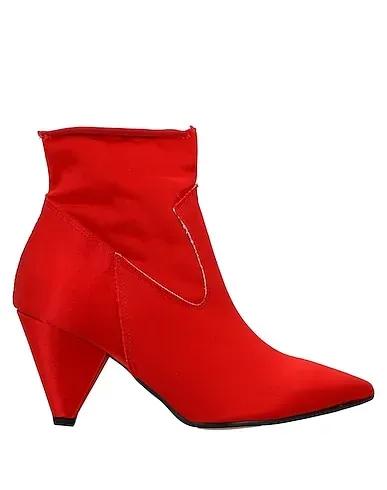 Red Satin Ankle boot